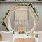 Wooden Wedding Arch Hexagon Arbor Backdrop Stand for Indoor Outdoor Garden Decor